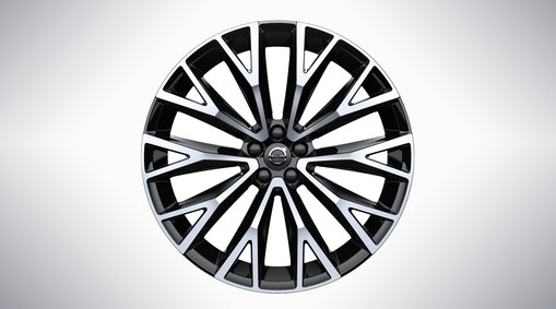 22" 10 radios Open Spoke Black Diamond Cut - 800142